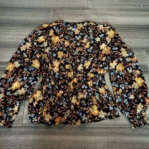 Old Navy Black Floral Women's Blouse